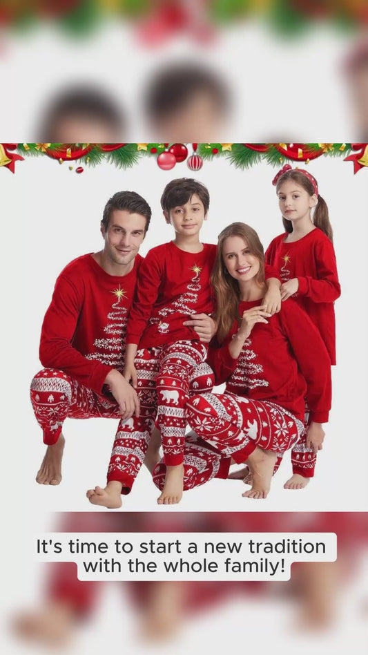 Festive Family Christmas Pajama Set – Cozy Cotton Comfort for All